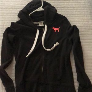 Pink zipped sweat shirt size L